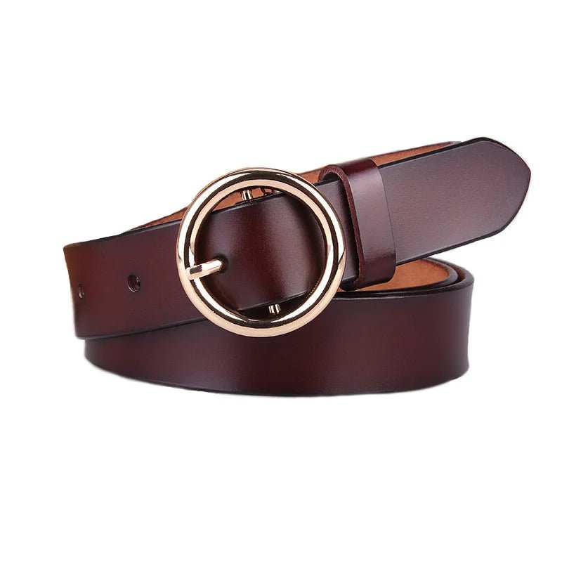 Genuine Leather Pin Buckle Belt - The PM Edit