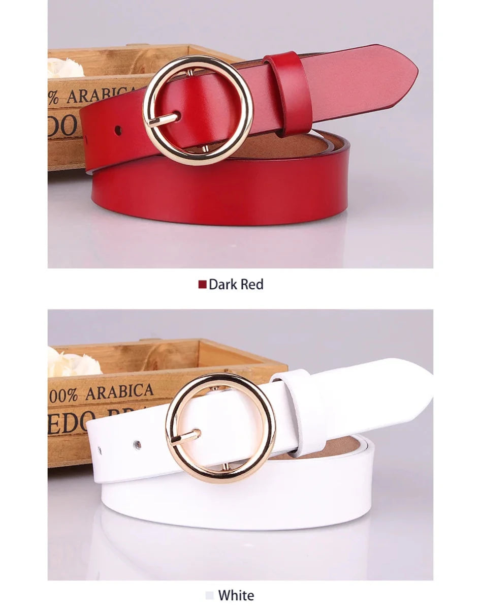 Genuine Leather Pin Buckle Belt - The PM Edit