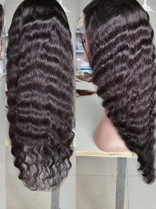 Loose Deep Wave HD Lace Frontal Brazilian Pre-Plucked Wig 180 Density