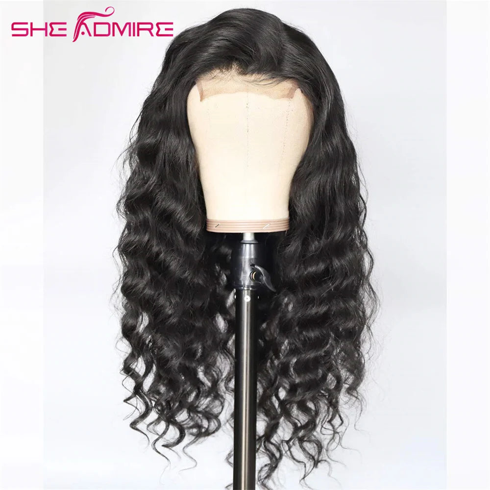 Loose Deep Wave  Wig HD Lace Frontal Brazilian Pre-Plucked Wig 150 Density