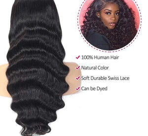 Loose Deep Wave HD Lace Frontal Brazilian Pre-Plucked Wig 180 Density