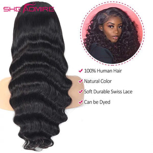 Loose Deep Wave  Wig HD Lace Frontal Brazilian Pre-Plucked Wig 150 Density