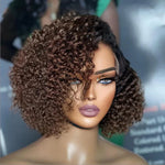 Load image into Gallery viewer, 8 inch Trendy Short Cut Curly Minimalist HD Lace Glueless Side Part Wig
