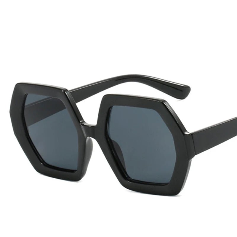 Oversized Hexagon Frame Sunglasses - The PM Edit