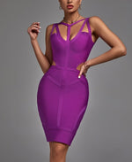 Load image into Gallery viewer, Bandage Bodycon Dress – Sleeveless V-Neck Knee-Length
