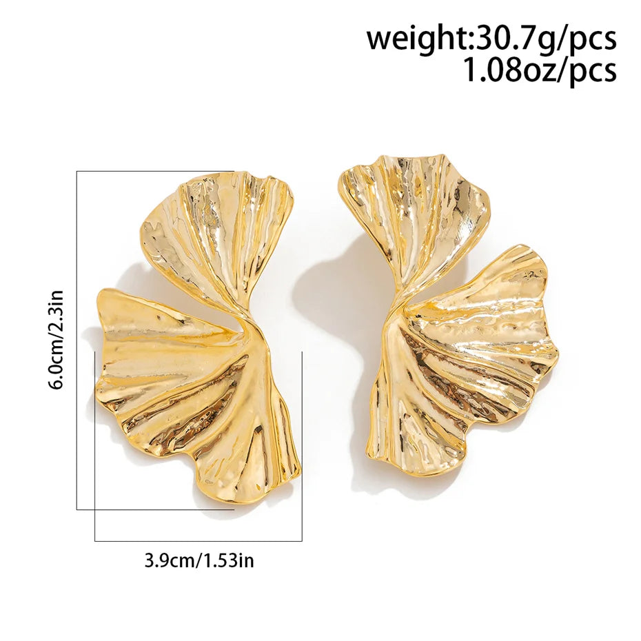 Sculptural Petal Statement Earrings