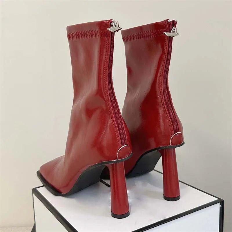 Square Toe Sock Ankle Boot - The PM Edit