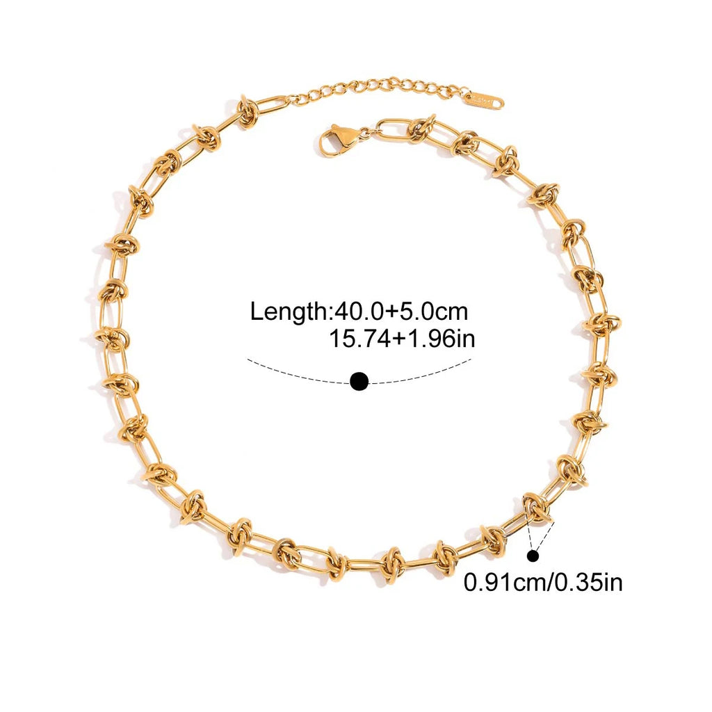 Layered Gold Chain Necklace Set | 18K PVD Stainless Steel Link Chain Jewelry