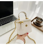 Load image into Gallery viewer, Small Shoulder Bucket Mini Bag Crossbody with Metal Chain – Trendy and Versatile Handbag
