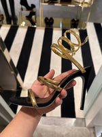 Load image into Gallery viewer, Ankle Strap Open-Toe Heels
