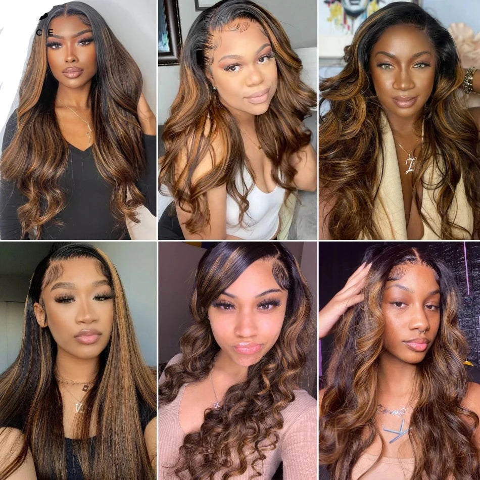 Highlight  Brown Body Wave Wig