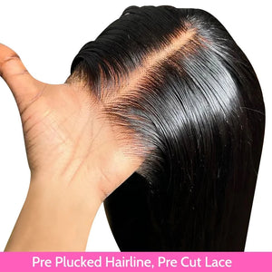 Glueless Ready To Wear Straight Pre-plucked PreCut Lace 6X4 HD Lace Front Wig