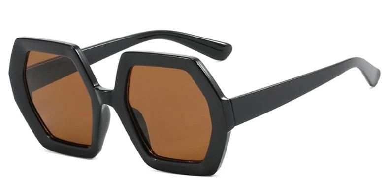 Oversized Hexagon Frame Sunglasses - The PM Edit