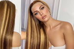 Load image into Gallery viewer, 5x5 P4/27 Honey Blonde Ombre Highlight HD Lace Front Wig | 180% Density | 100% Human Hair
