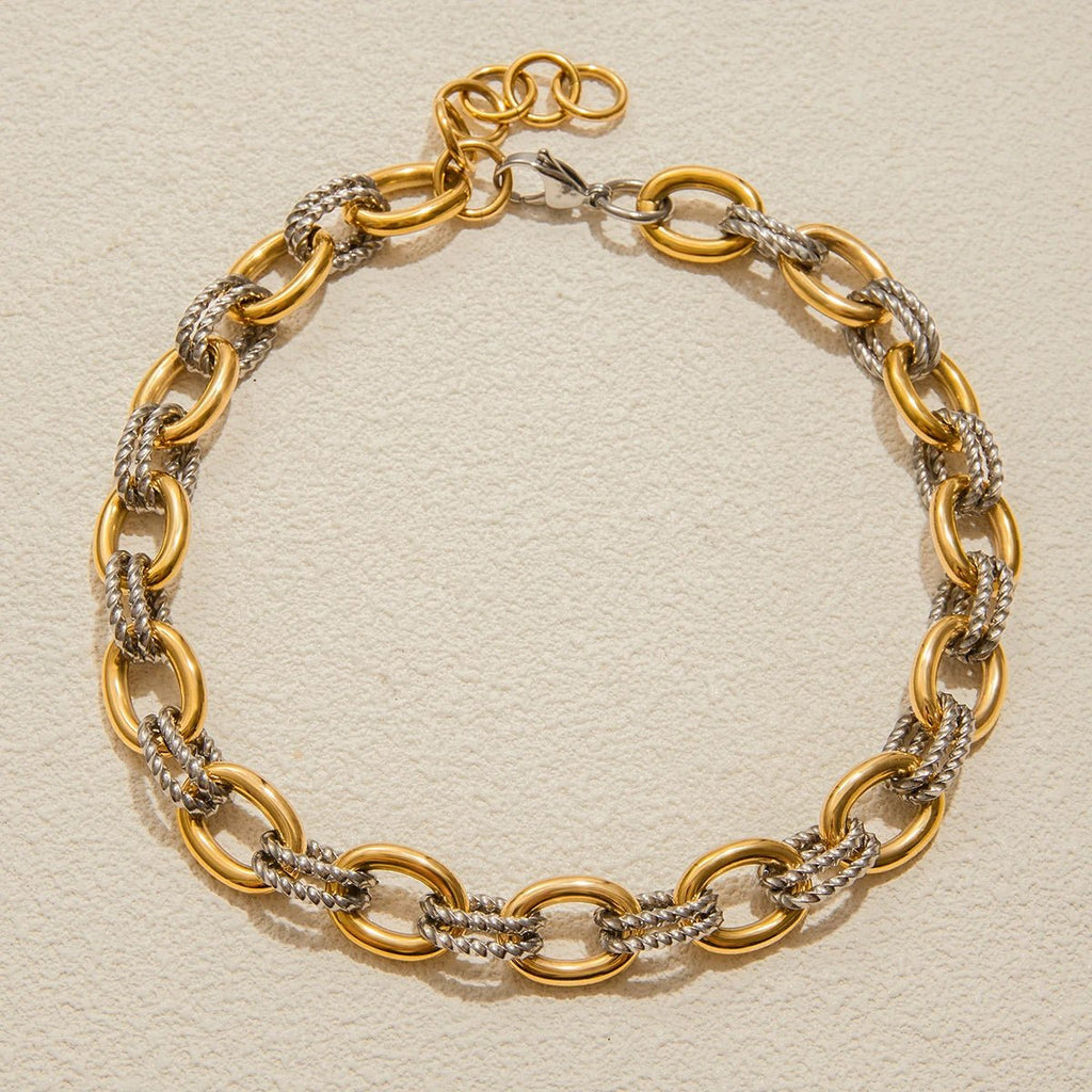 Two - Tone Chunky Chain Necklace | Gold & Silver Rope Links | The PM Edit - The PM Edit