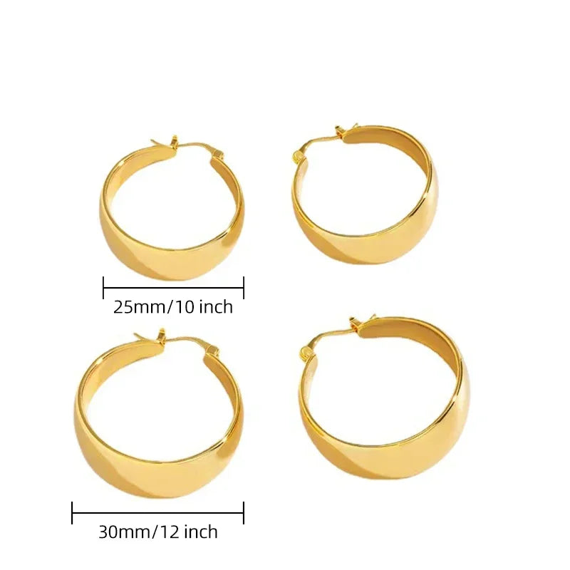 Gold-Plated Chunky Hoop Earrings – Bold, Everyday Luxury