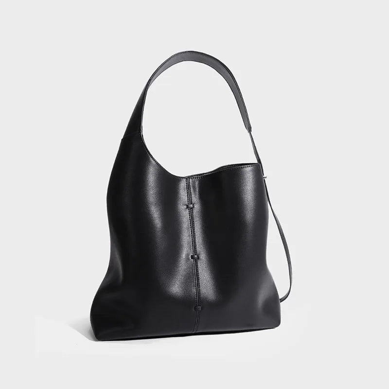 Soft Leather Barrel Shoulder Bag | Underarm & Crossbody - The PM Edit
