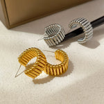 Load image into Gallery viewer, Minimalist Needle Hoops – Bold. Clean. Elevated.
