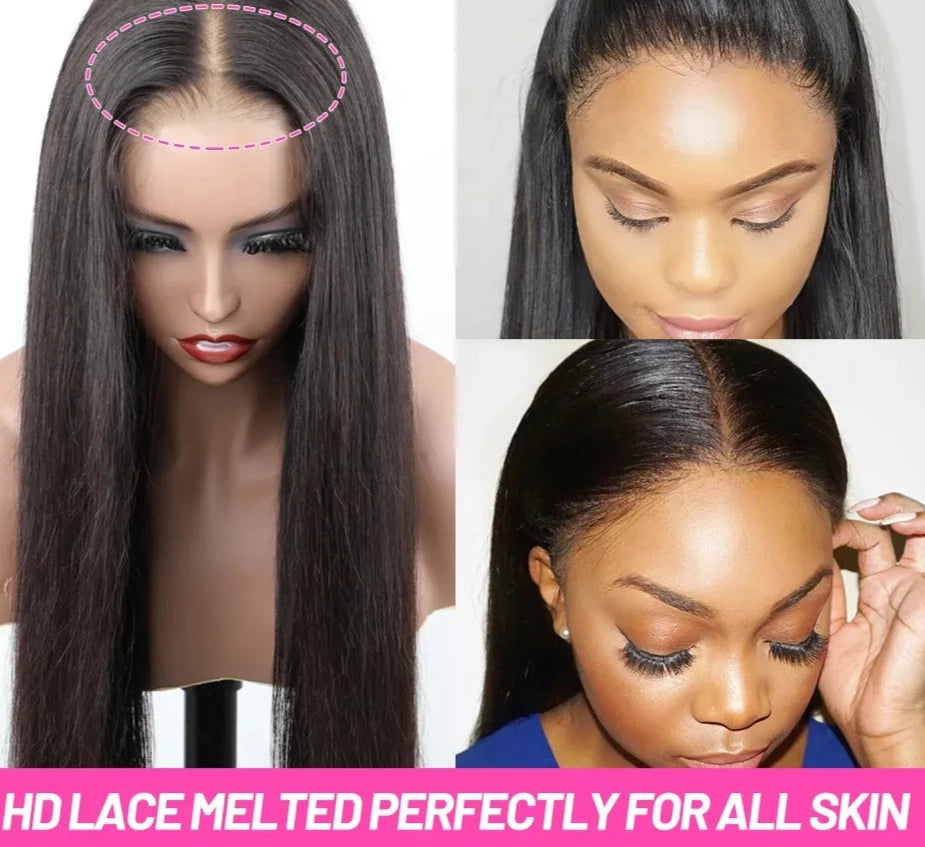 Straight Glueless Lace Front Wig