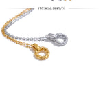 Load image into Gallery viewer, Twisted Rope Circle Pendant Necklace | 18K PVD Gold &amp; Silver Stainless Steel Jewelry
