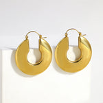 Load image into Gallery viewer, Sculpted Shine Chunky Hoops – Gold-Plated Classic
