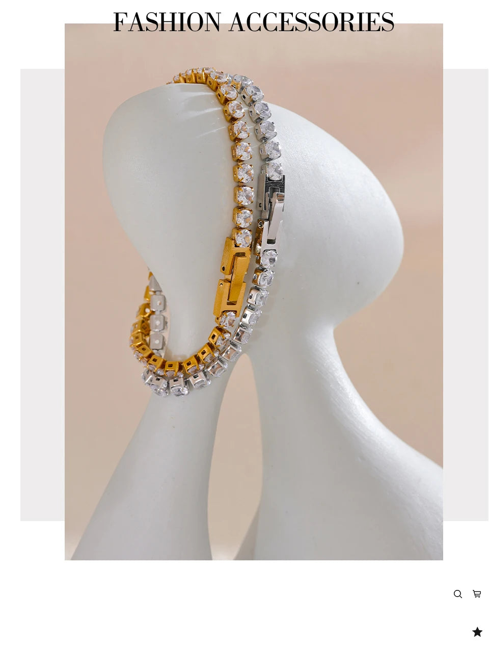 Crystal Tennis Bracelet | PVD Plated | Tarnish-Free & Waterproof