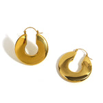 Load image into Gallery viewer, Sculpted Shine Chunky Hoops – Gold-Plated Classic
