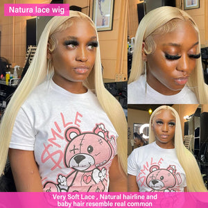 Blonde 613 HD Lace Frontal Wig. Indian Natural Hairline Wig.