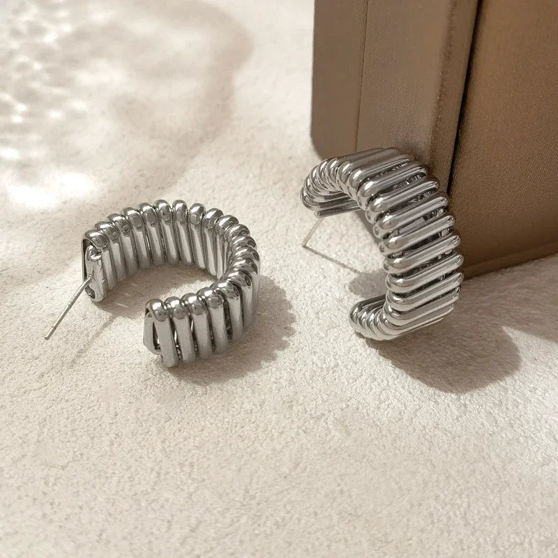 Minimalist Needle Hoops – Bold. Clean. Elevated.