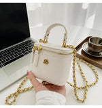 Load image into Gallery viewer, Small Shoulder Bucket Mini Bag Crossbody with Metal Chain – Trendy and Versatile Handbag
