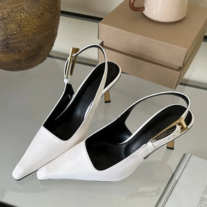 Pointed Toe Strappy Pumps