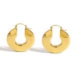 Load image into Gallery viewer, Sculpted Shine Chunky Hoops – Gold-Plated Classic
