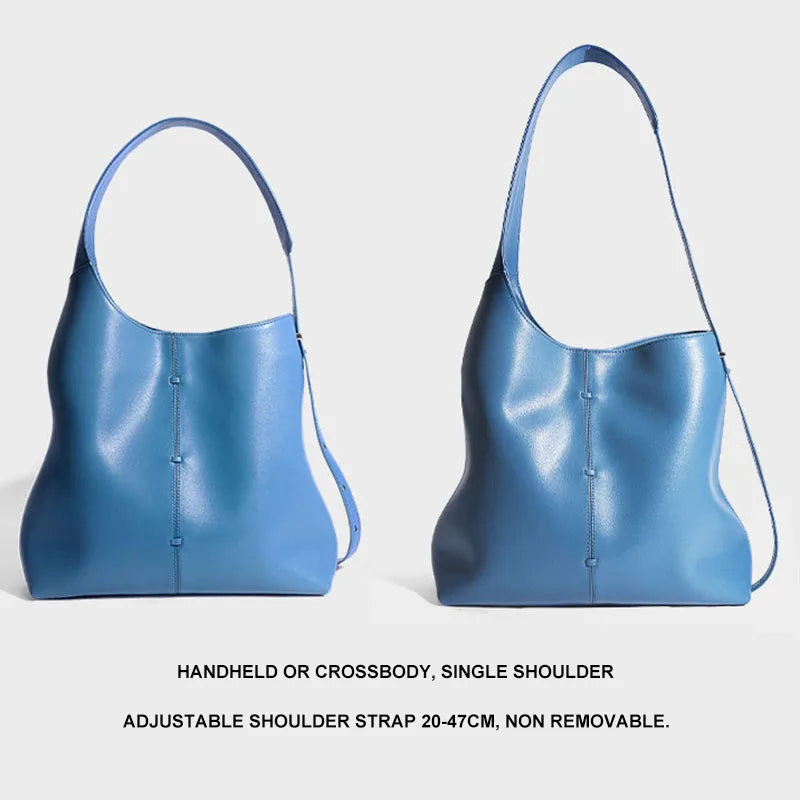 Soft Leather Barrel Shoulder Bag | Underarm & Crossbody