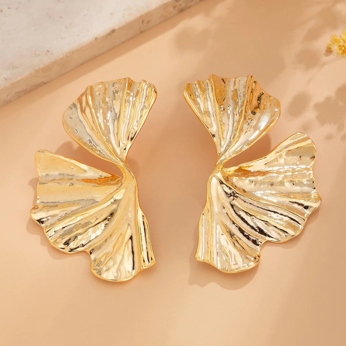 Sculptural Petal Statement Earrings