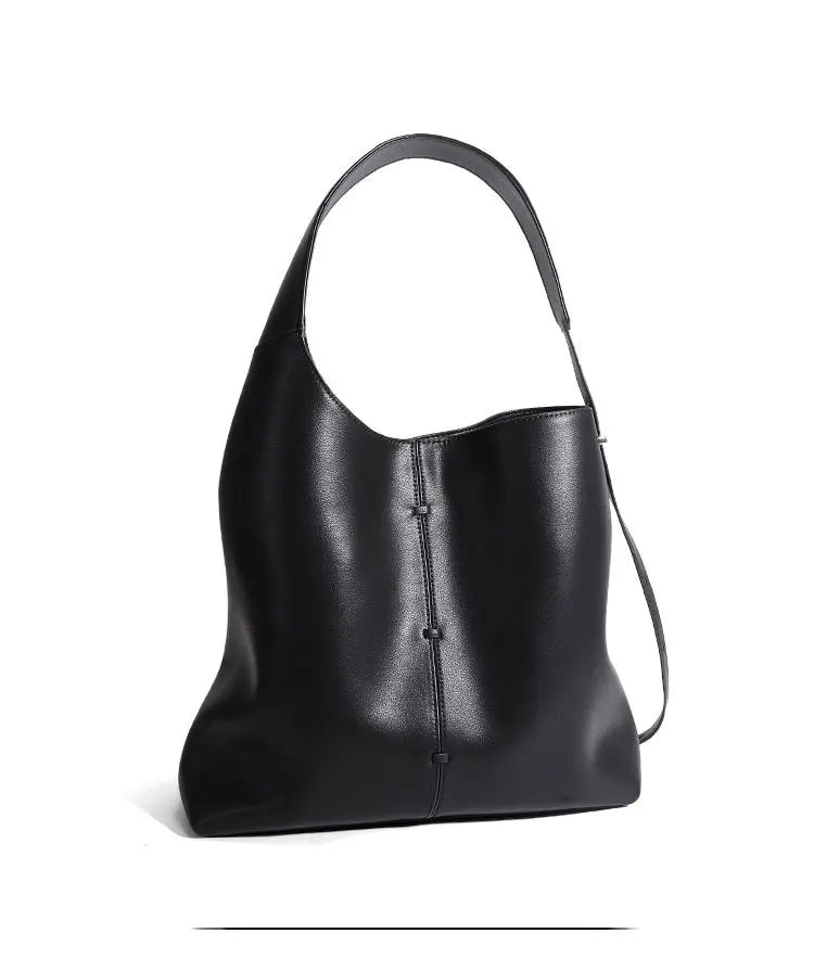 Soft Leather Barrel Shoulder Bag | Underarm & Crossbody - The PM Edit