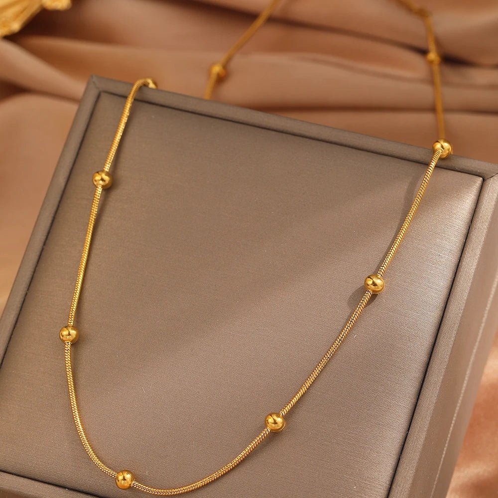 Beaded Snake Chain Necklace - The PM Edit