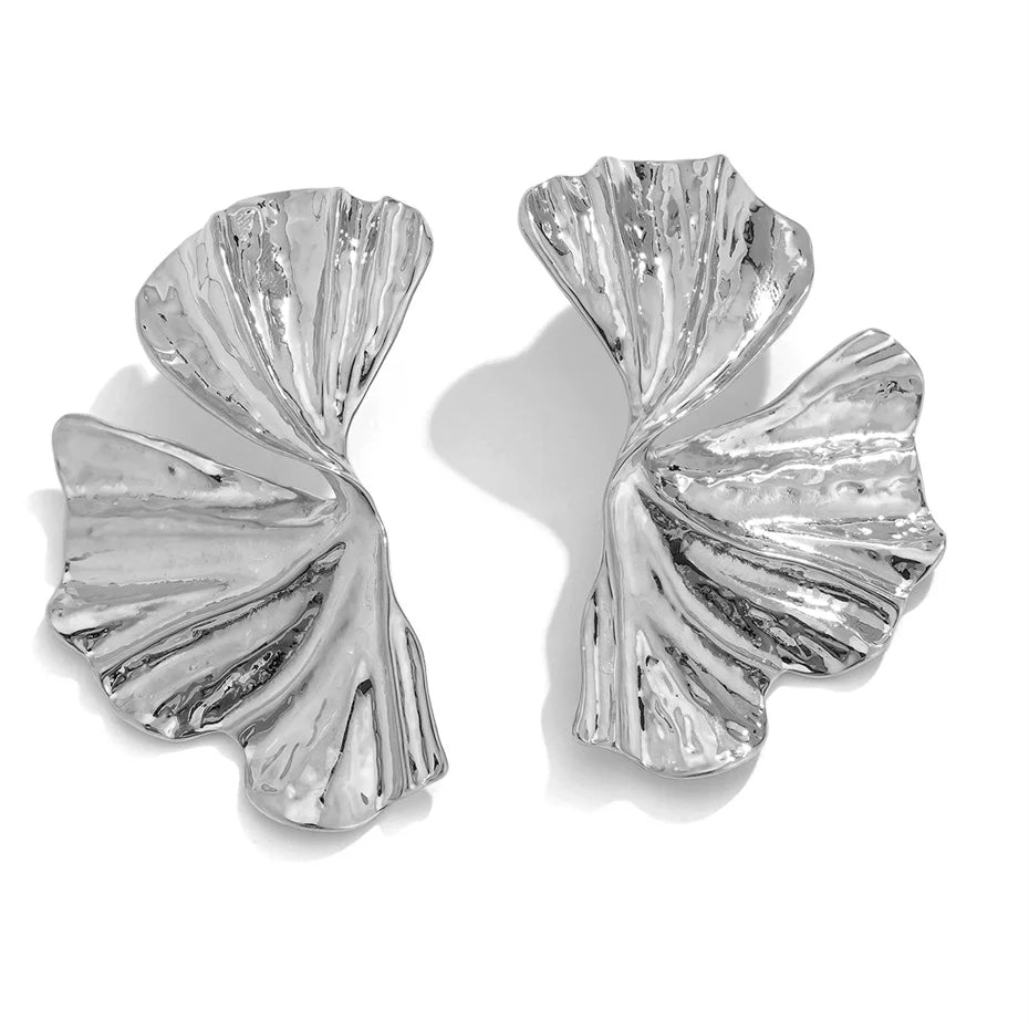 Sculptural Petal Statement Earrings