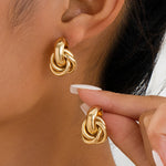 Load image into Gallery viewer, Bold Geometry Double Ring Hoops – Statement Earrings

