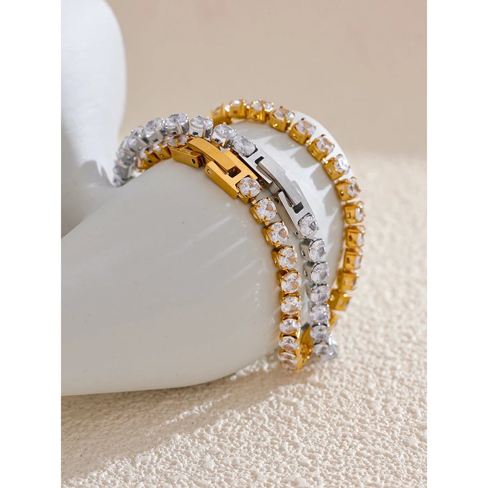 Crystal Tennis Bracelet | PVD Plated | Tarnish - Free & Waterproof - The PM Edit