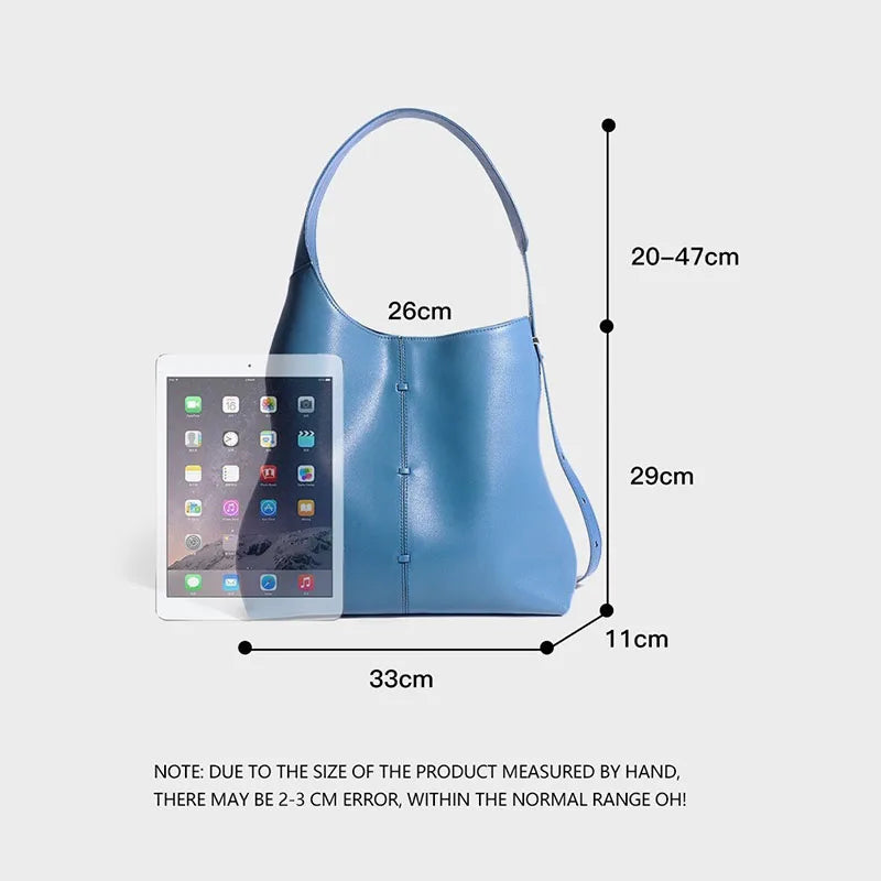 Soft Leather Barrel Shoulder Bag | Underarm & Crossbody