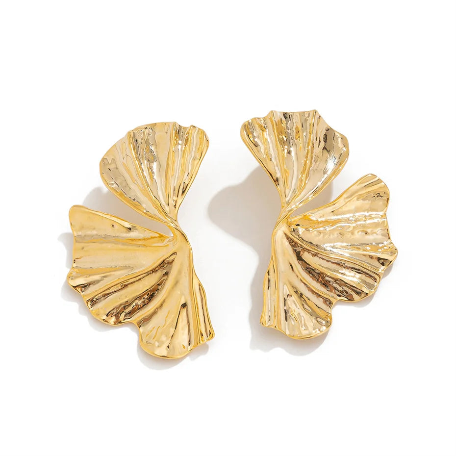Maple Leaf Geometric Statement Earrings – Bold, Lightweight & Uniquely Chic