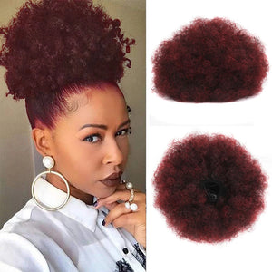 Synthetic Large Afro Puff Drawstring Ponytail