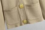 Load image into Gallery viewer, 2-Piece Knit Lounge Set with Gold Button Detail – Cozy Meets Chic

