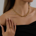 Layered Gold Chain Necklace Set | 18K PVD Stainless Steel Link Chain Jewelry