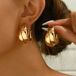 Load image into Gallery viewer, Bold Geometry Double Ring Hoops – Statement Earrings
