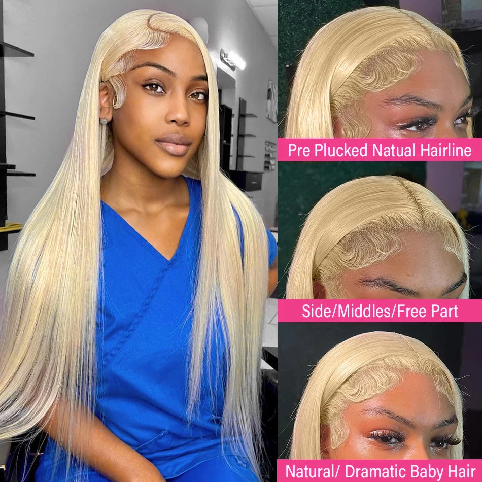 Blonde 613 HD Lace Frontal Wig. Indian Natural Hairline Wig.