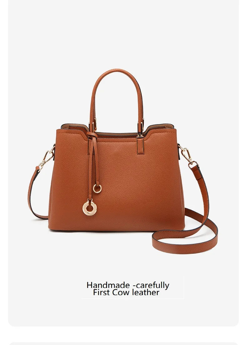 Handmade Genuine Cow Leather Saddle Crossbody Bag | Premium Everyday Bag