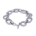Ribbed Oval Link Chain Bracelet | T-Bar Clasp | Gold & Silver | The PM Edit