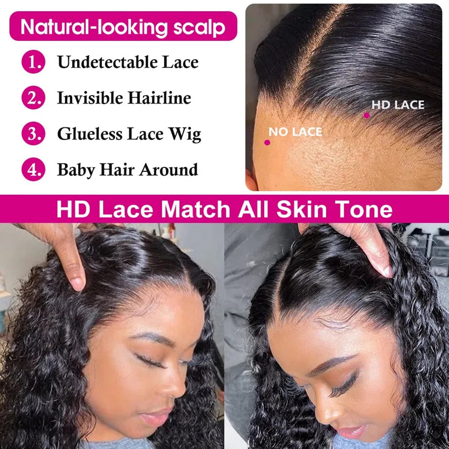 Deep Wave Frontal Wig