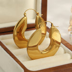 Load image into Gallery viewer, Sculpted Shine Chunky Hoops – Gold-Plated Classic
